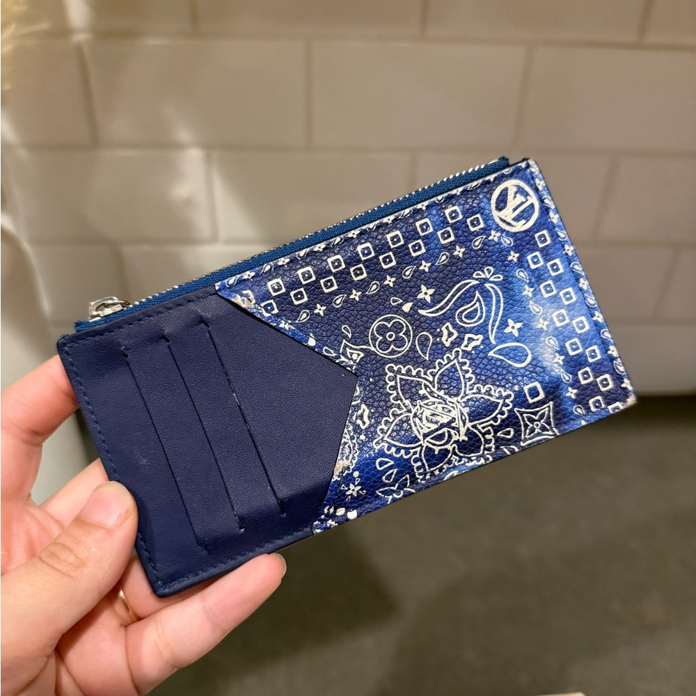 Louis Vuitton Monogram Bandana Virgil Abloh Coin and Card Holder